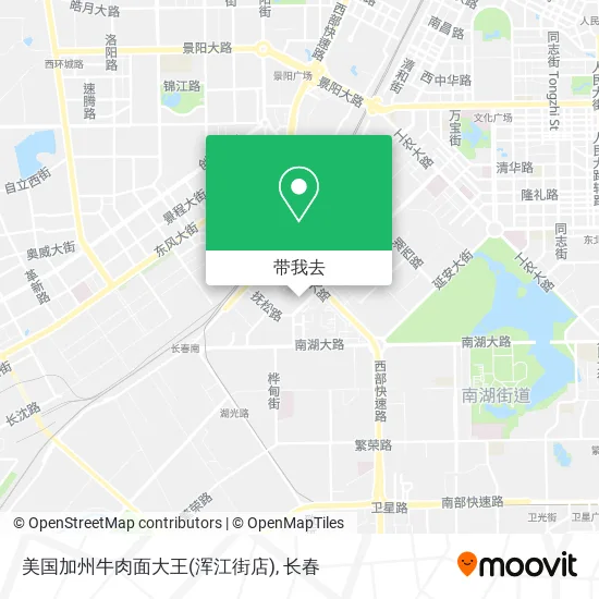 美国加州牛肉面大王(浑江街店)地图