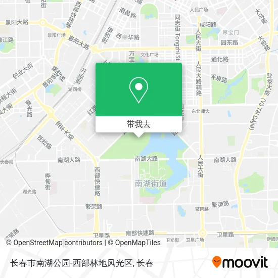 长春市南湖公园-西部林地风光区地图