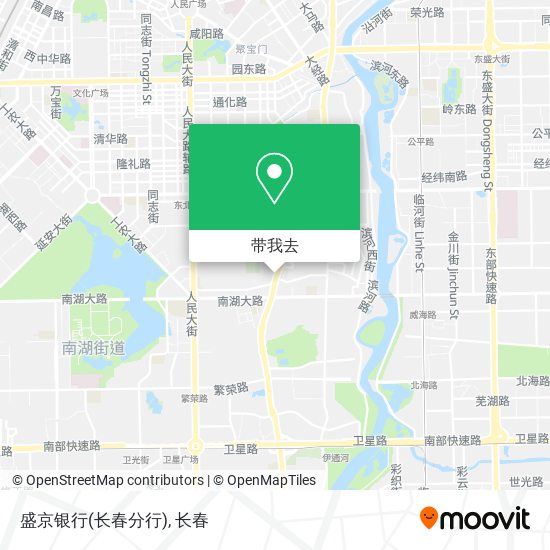 盛京银行(长春分行)地图