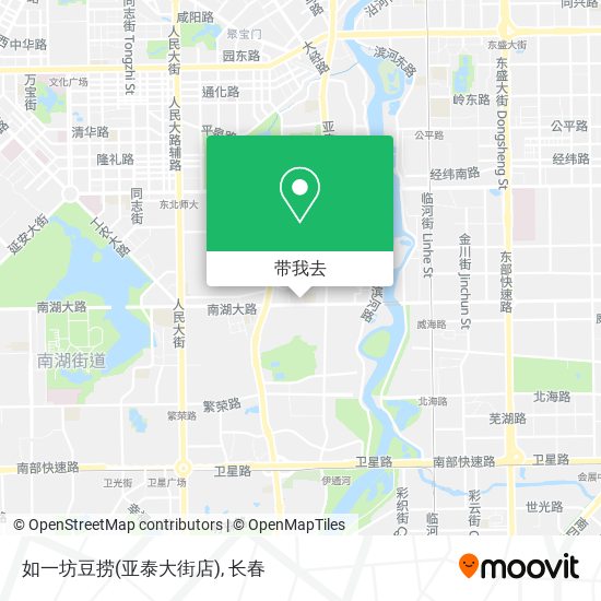 如一坊豆捞(亚泰大街店)地图