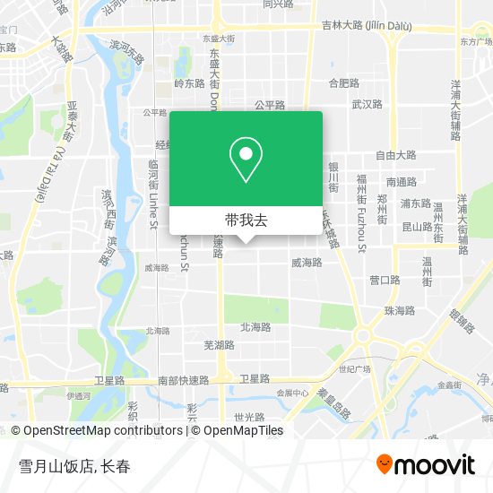 雪月山饭店地图