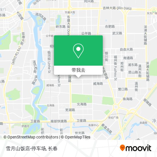 雪月山饭店-停车场地图