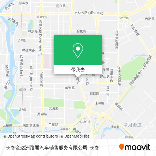 长春金达洲路通汽车销售服务有限公司地图