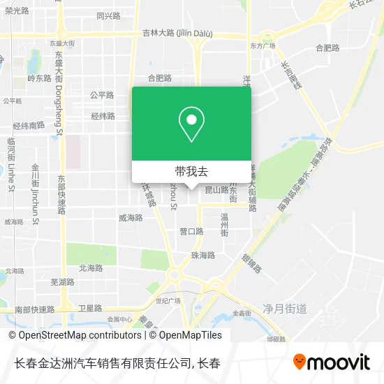 长春金达洲汽车销售有限责任公司地图