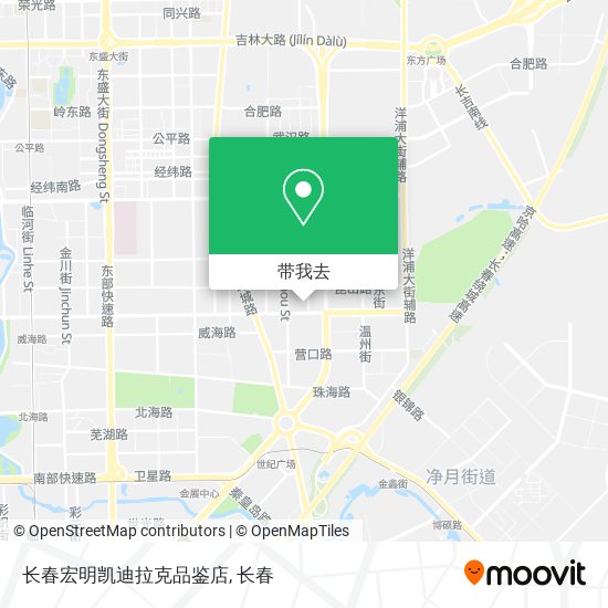 长春宏明凯迪拉克品鉴店地图