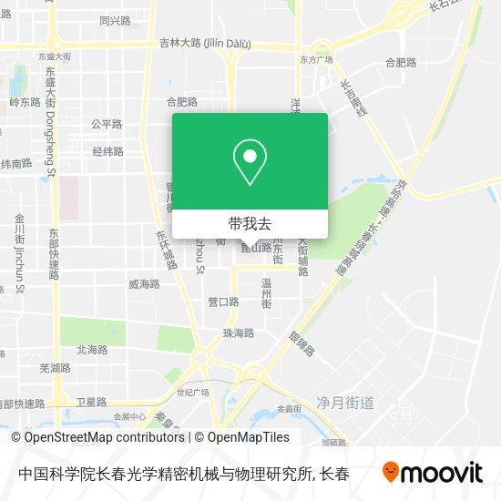 中国科学院长春光学精密机械与物理研究所地图