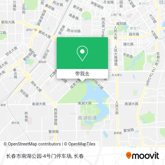 长春市南湖公园-4号门停车场地图