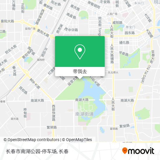 长春市南湖公园-停车场地图