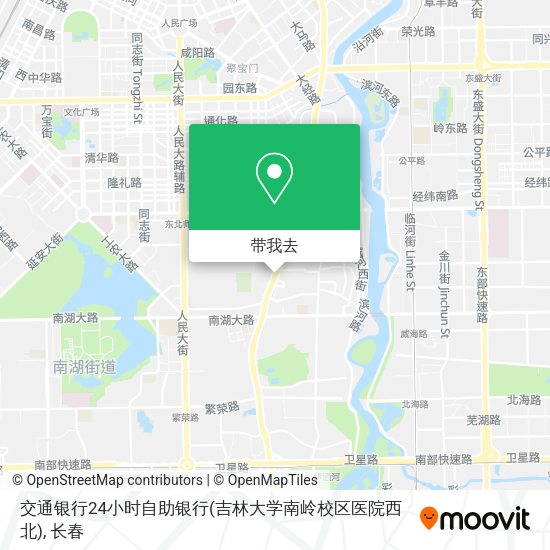 交通银行24小时自助银行(吉林大学南岭校区医院西北)地图