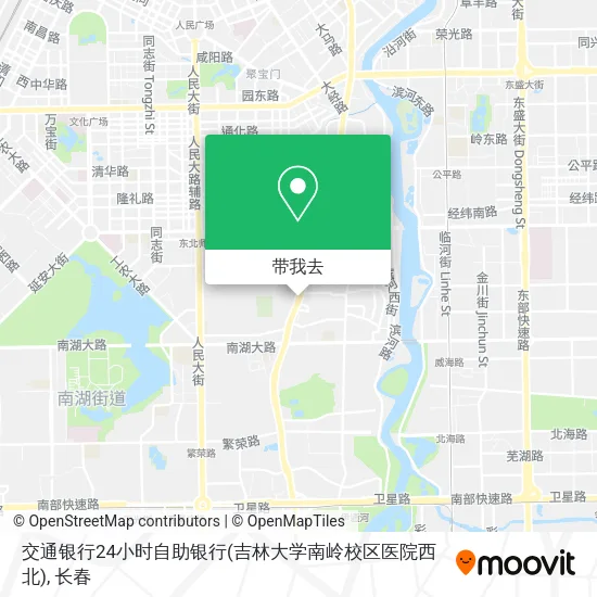 交通银行24小时自助银行(吉林大学南岭校区医院西北)地图
