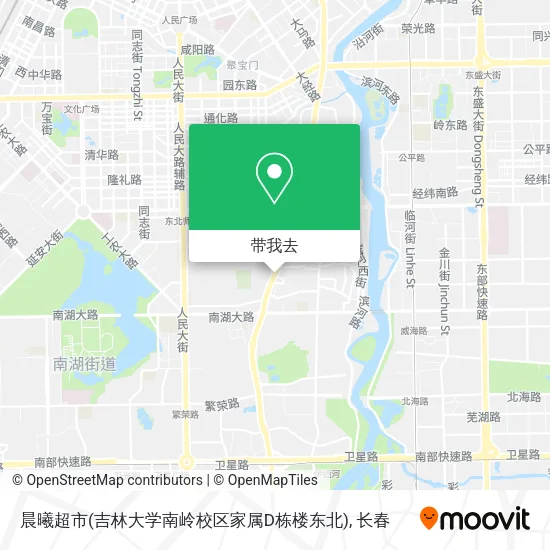 晨曦超市(吉林大学南岭校区家属D栋楼东北)地图