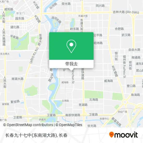 长春九十七中(东南湖大路)地图