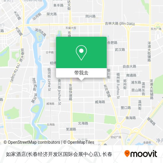 如家酒店(长春经济开发区国际会展中心店)地图
