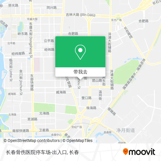 长春骨伤医院停车场-出入口地图