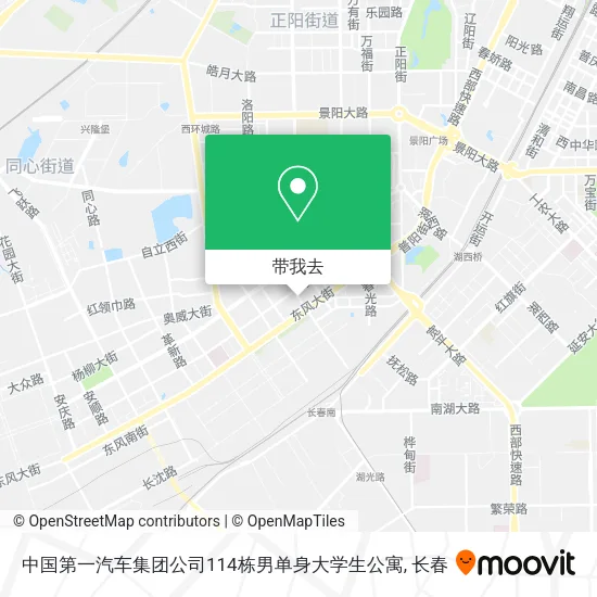 中国第一汽车集团公司114栋男单身大学生公寓地图