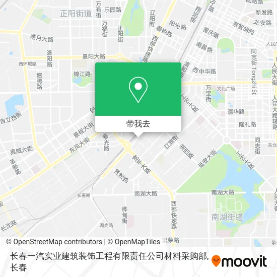 长春一汽实业建筑装饰工程有限责任公司材料采购部地图