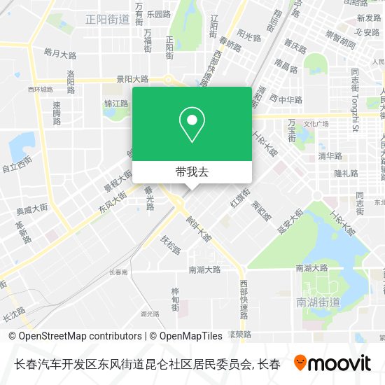 长春汽车开发区东风街道昆仑社区居民委员会地图