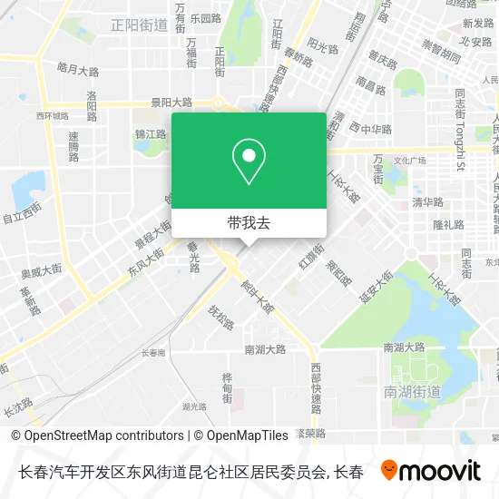 长春汽车开发区东风街道昆仑社区居民委员会地图
