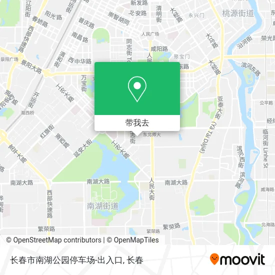 长春市南湖公园停车场-出入口地图
