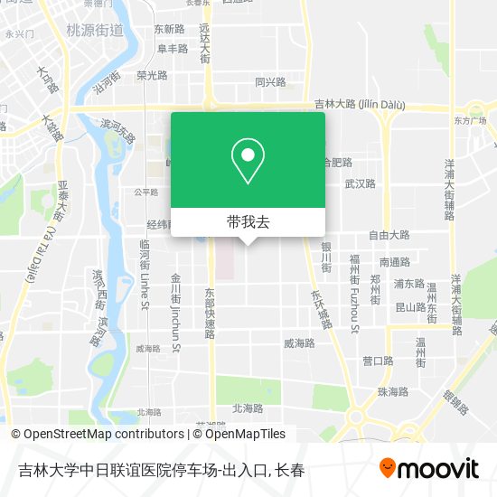 吉林大学中日联谊医院停车场-出入口地图