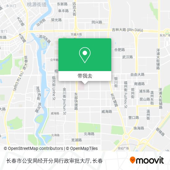长春市公安局经开分局行政审批大厅地图