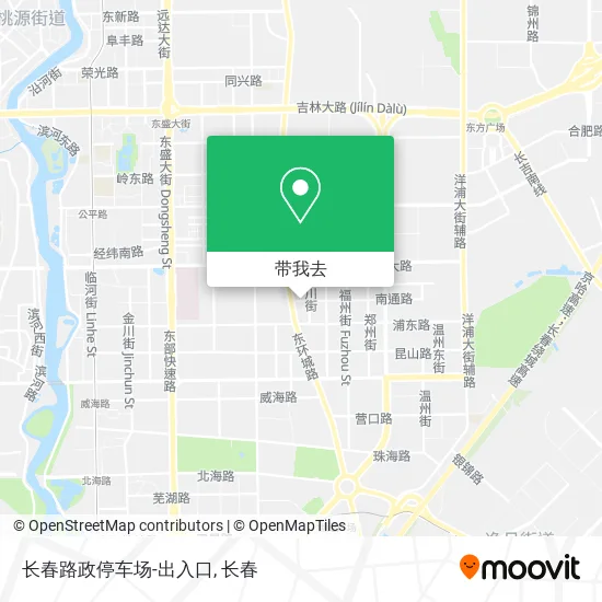 长春路政停车场-出入口地图