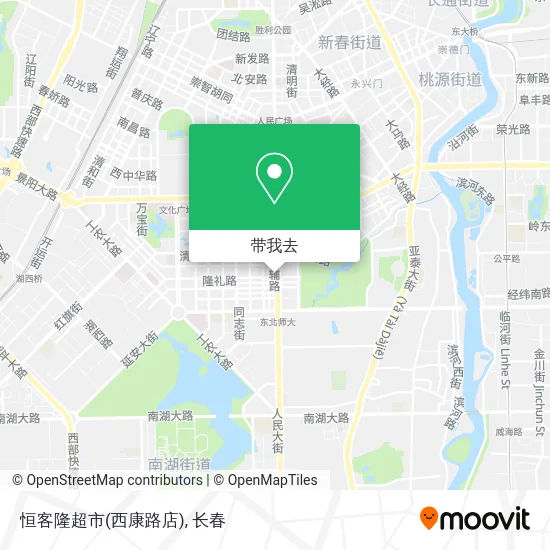 恒客隆超市(西康路店)地图