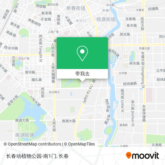 长春动植物公园-南1门地图