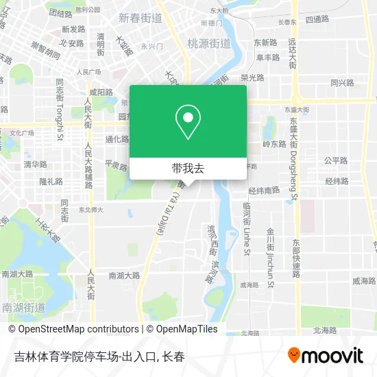 吉林体育学院停车场-出入口地图