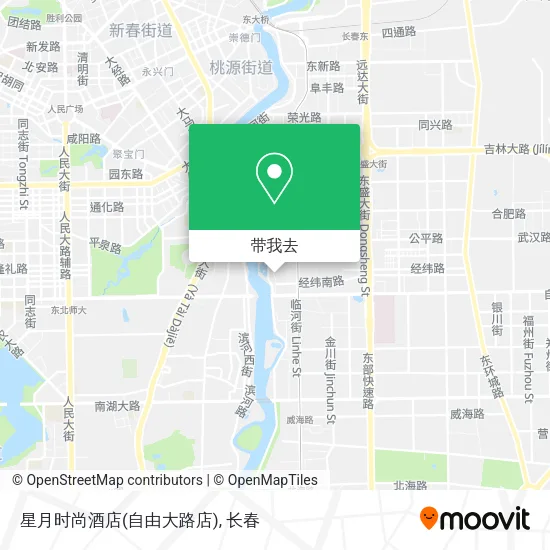 星月时尚酒店(自由大路店)地图