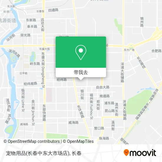 宠物用品(长春中东大市场店)地图