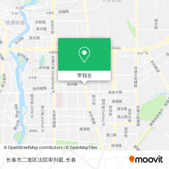 长春市二道区法院审判庭地图