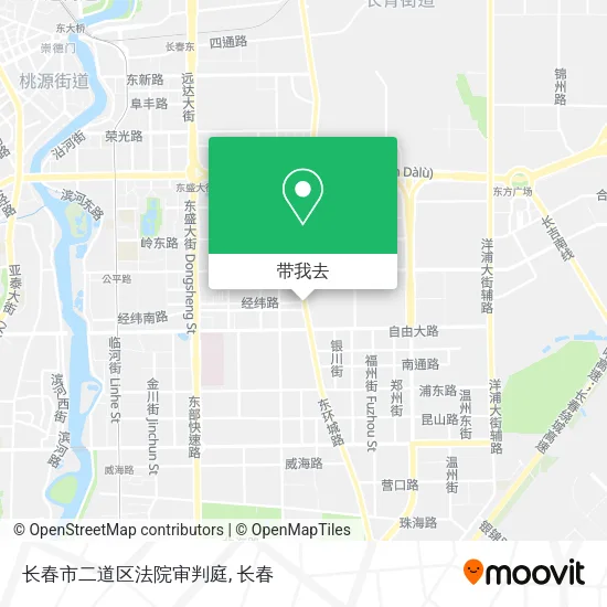 长春市二道区法院审判庭地图