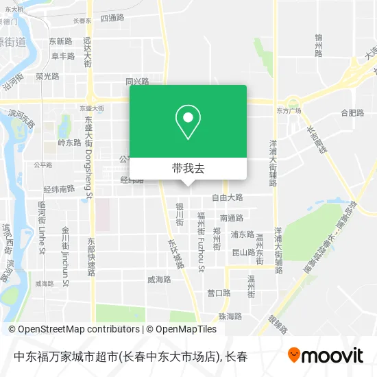 中东福万家城市超市(长春中东大市场店)地图
