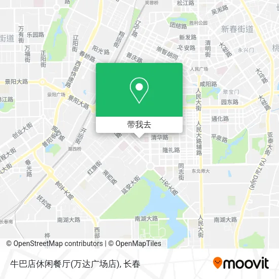 牛巴店休闲餐厅(万达广场店)地图