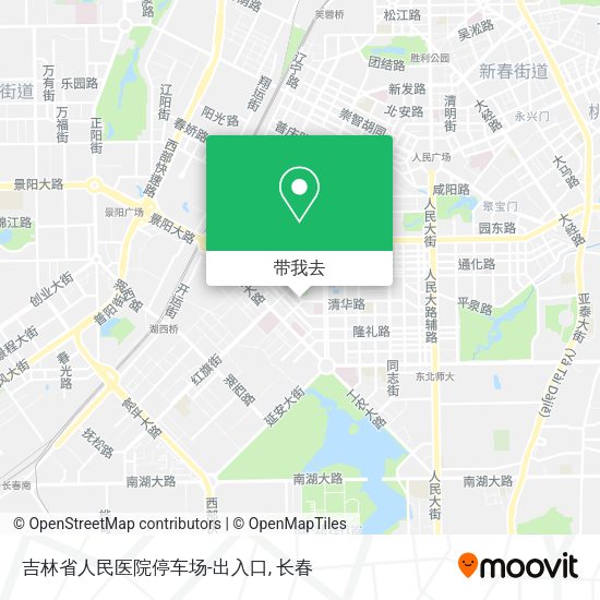 吉林省人民医院停车场-出入口地图