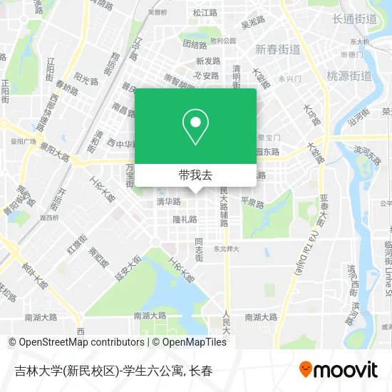 吉林大学(新民校区)-学生六公寓地图