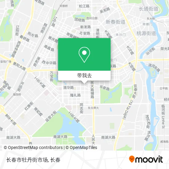 长春市牡丹街市场地图