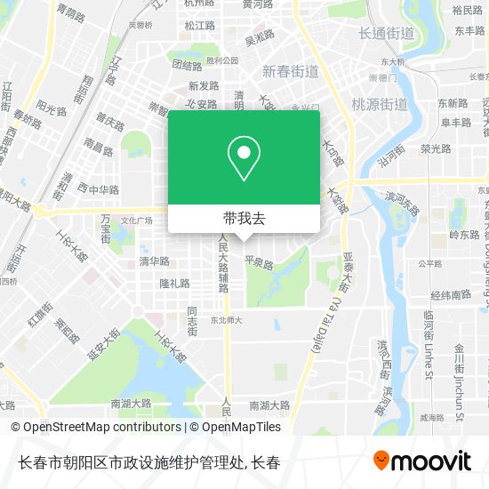 长春市朝阳区市政设施维护管理处地图