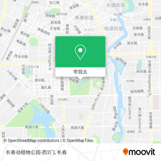 长春动植物公园-西2门地图