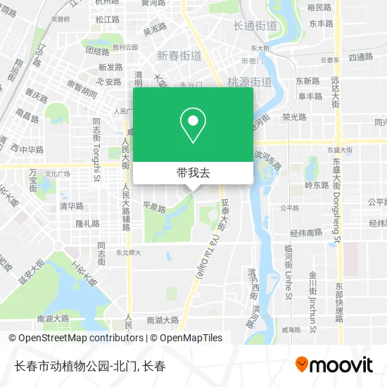 长春市动植物公园-北门地图