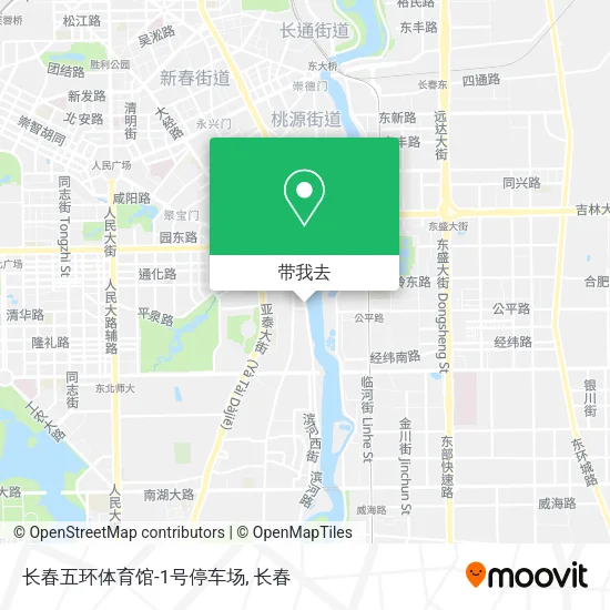 长春五环体育馆-1号停车场地图