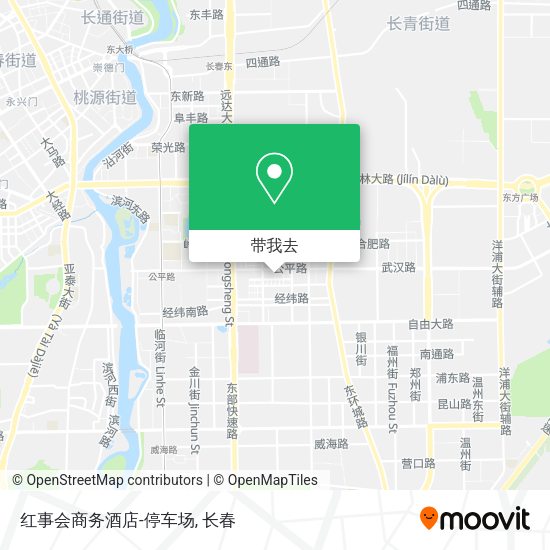 红事会商务酒店-停车场地图