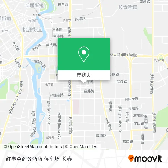 红事会商务酒店-停车场地图