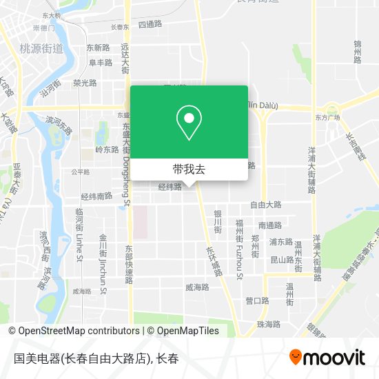 国美电器(长春自由大路店)地图