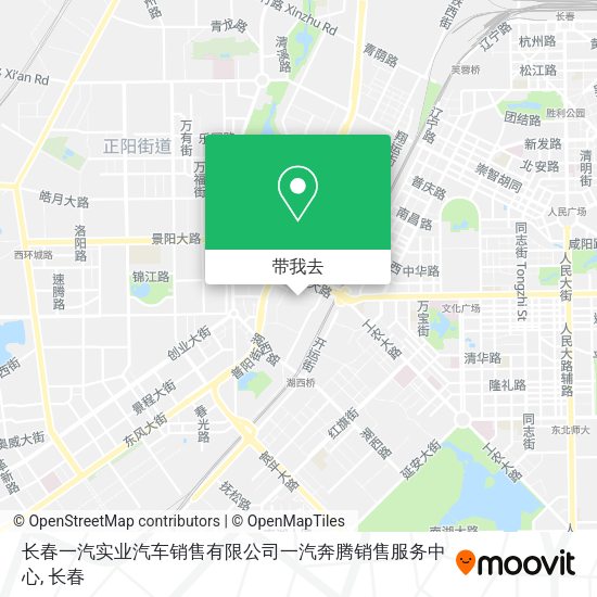 长春一汽实业汽车销售有限公司一汽奔腾销售服务中心地图
