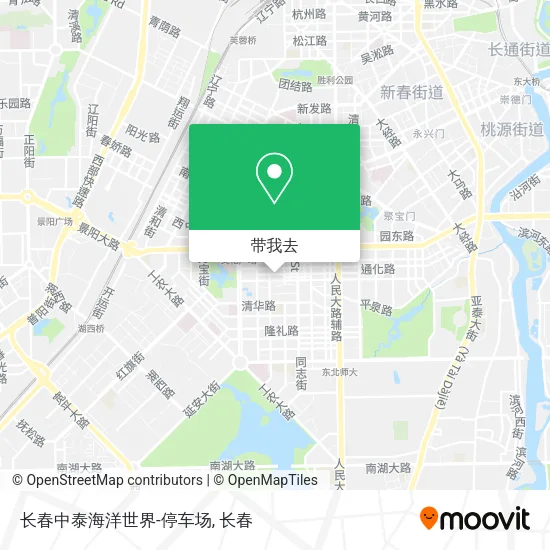 长春中泰海洋世界-停车场地图