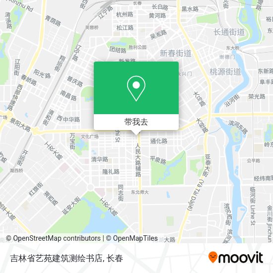 吉林省艺苑建筑测绘书店地图