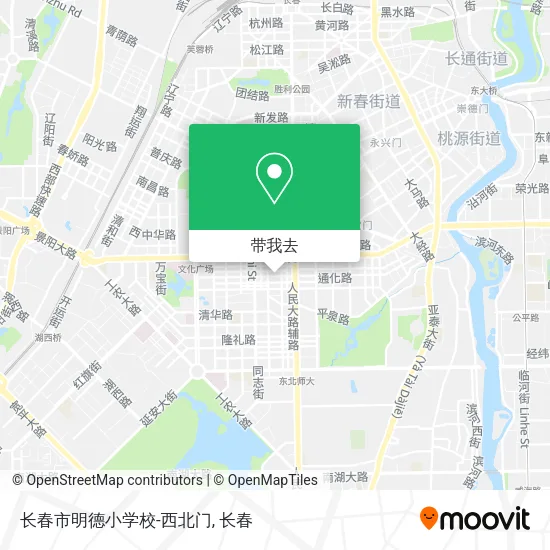 长春市明德小学校-西北门地图