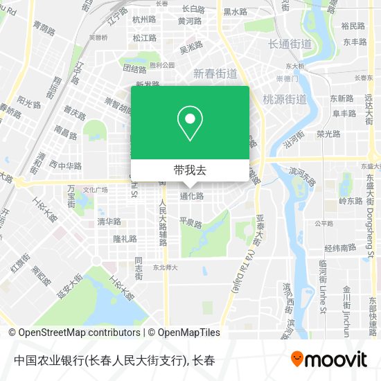 中国农业银行(长春人民大街支行)地图